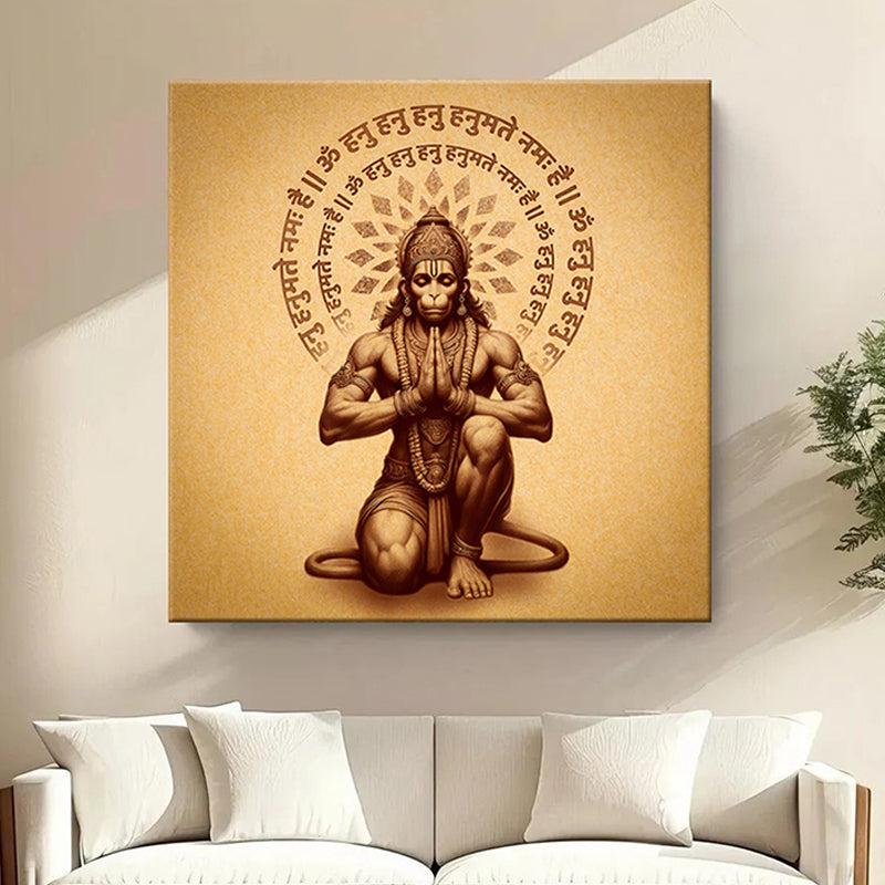 Jai Hanuman Poly Canvas Wall Painting
