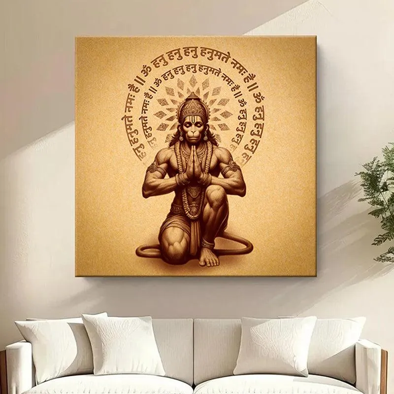 Jai Hanuman Poly Canvas Wall Painting media 1