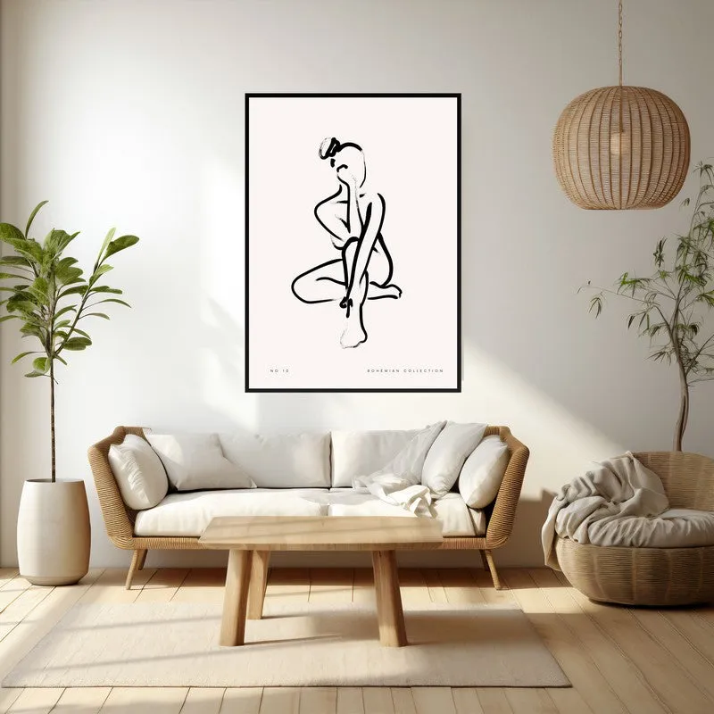 Meditazione Archival Canvas Wall Art - Black Frame media 3