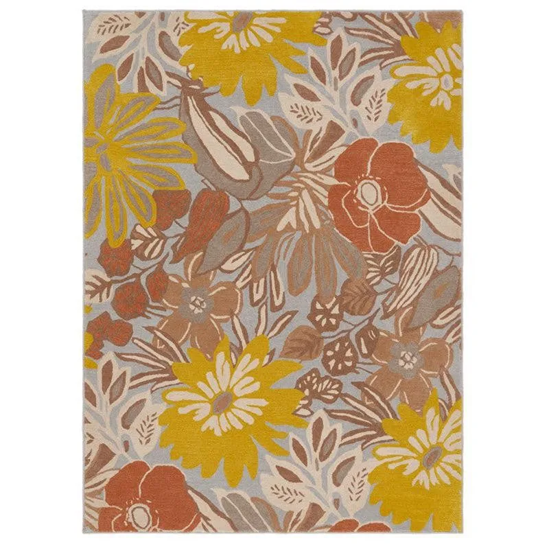 Palantir Hand Tufted Floral Wool & Nylon Carpet - Yellow media 1