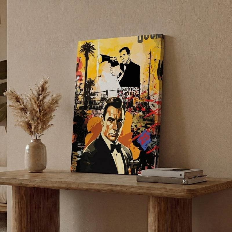 James Bond Action Canvas Wall Painting