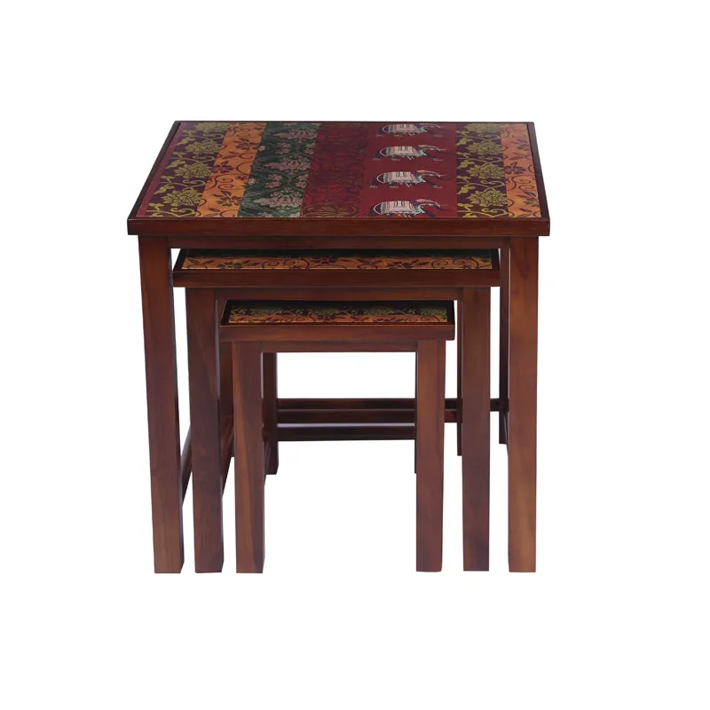 Ethno Motif Side Table - Set Of Three media 10