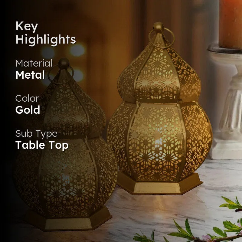 AuraFlicker Versatile Candle Holders (Gold) - Set Of Two media 2