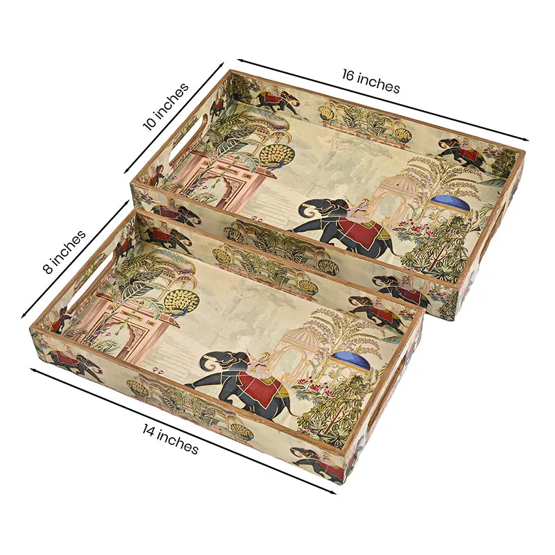 Hastina Wood Serving Tray - Set Of Two media 9