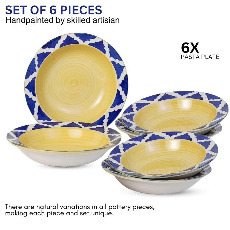 Radiant Handcrafted Ceramic Pasta Plate (Yellow) - Set Of Six media 4
