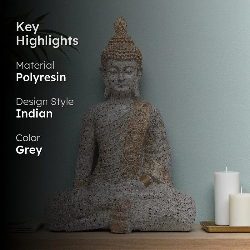 Zen Buddha Polyresin Idol media 2