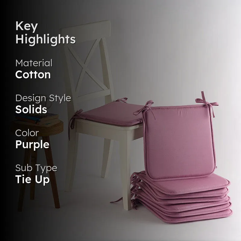 Easesit Foam Cotton Chair Pad (Lavender) - Set Of Eight media 2