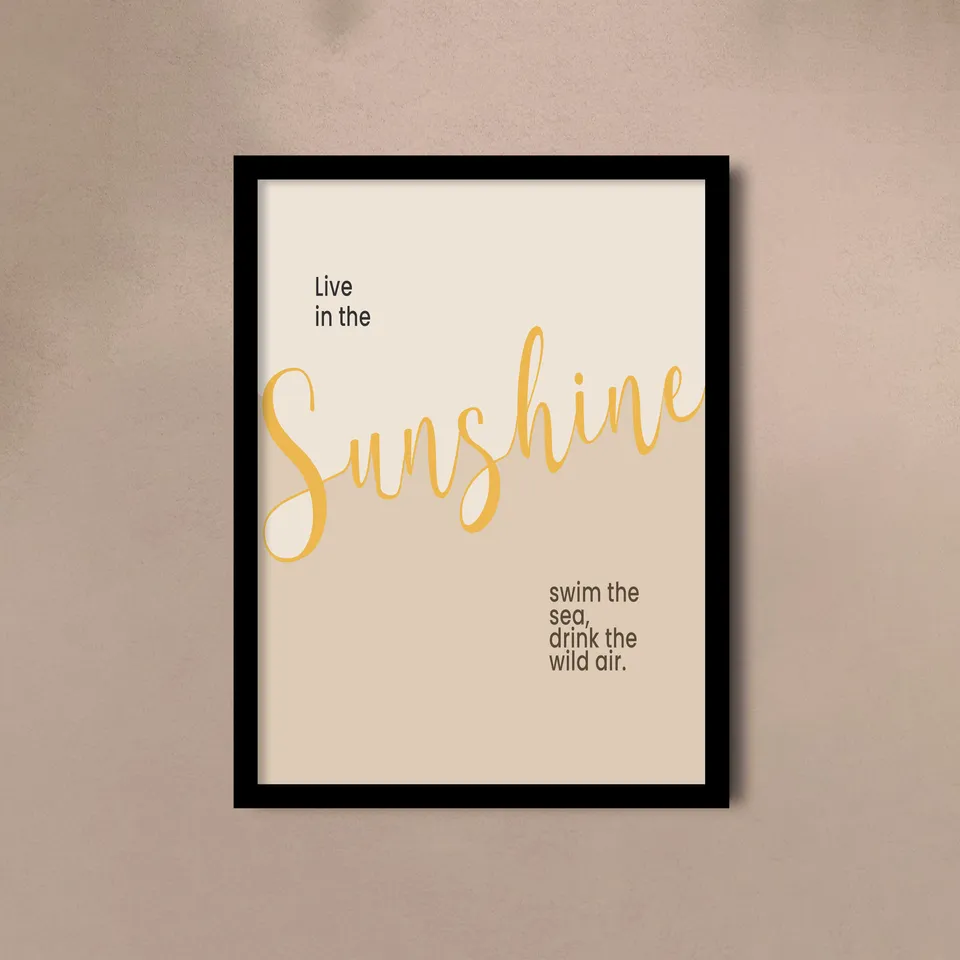 Positive Quote Wall Painting With Frame - Set Of Three media 11