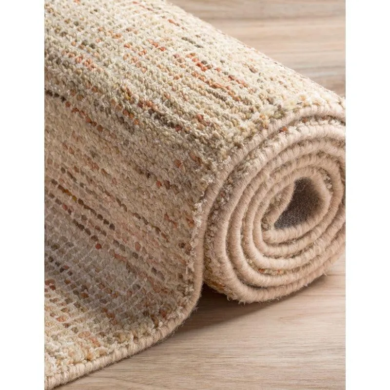 Thread Tale Hand Woven Wool Rug - Cream & Brown media 5