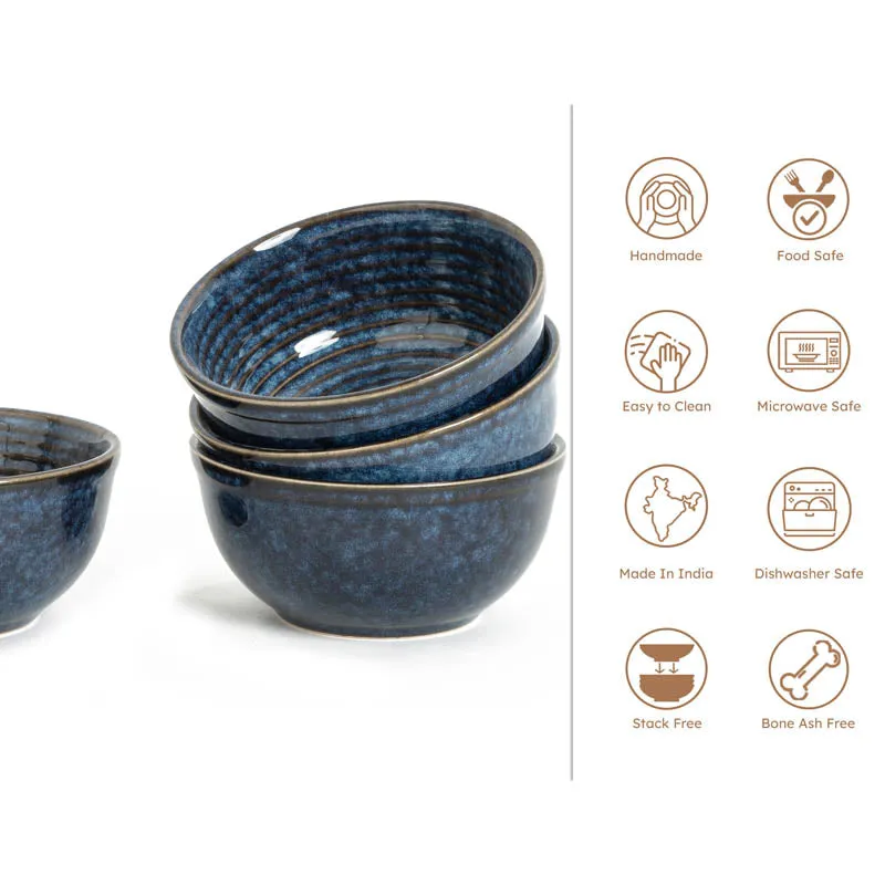 Meghneel Handmade Serving Bowl(160 ML) - Set of Four media 4