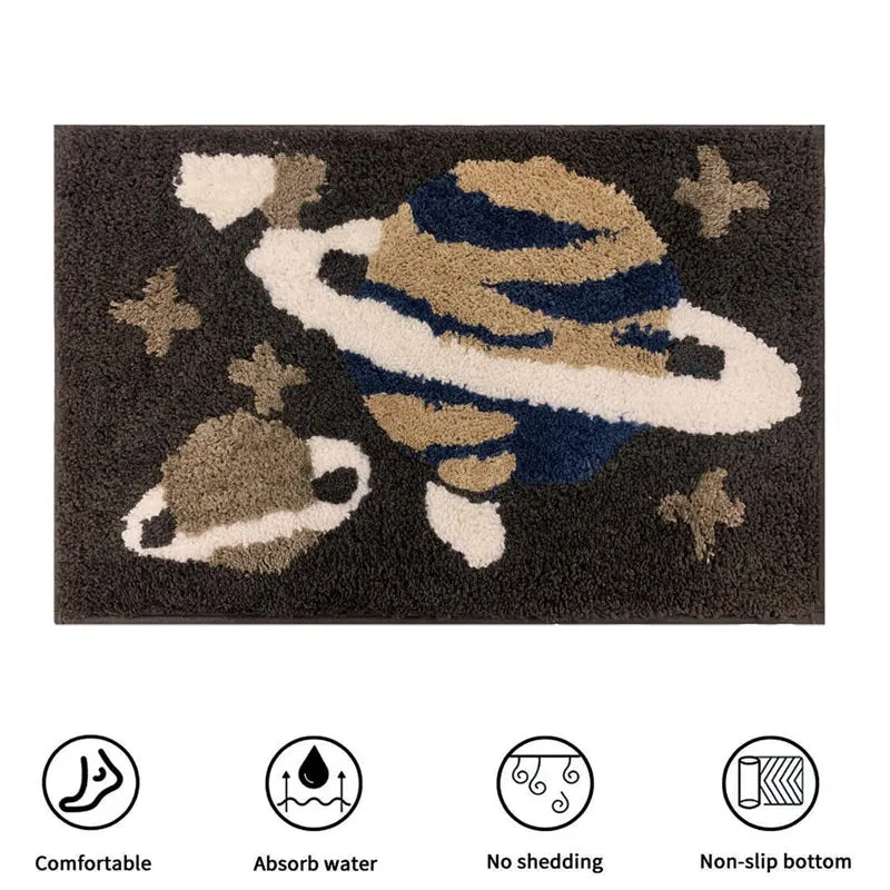 Planetarium Microfiber Bath Mat - Brown media 8