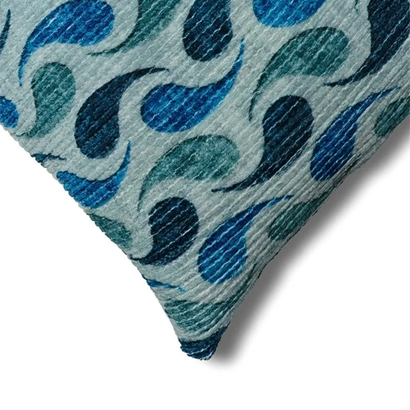 FloralDreamline Cushion Cover (Blue) - Set Of Three media 4