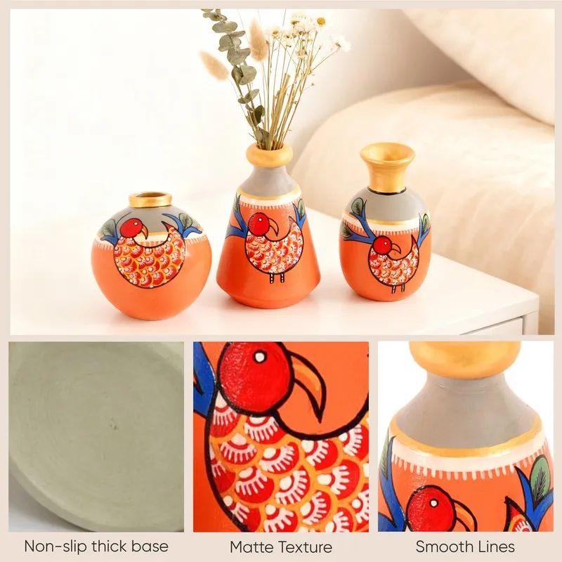 Indukar Terracotta Vase - Three Piece Set media 7