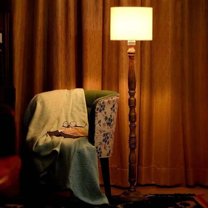 Classic Chic Vintage Stand Floor Lamp - White media 1