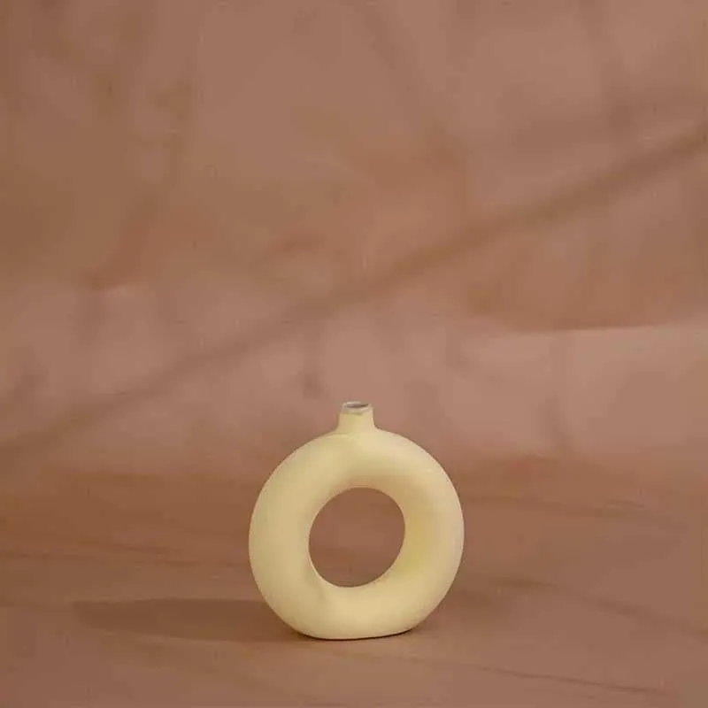 Boho Donut Vase - Yellow media 3