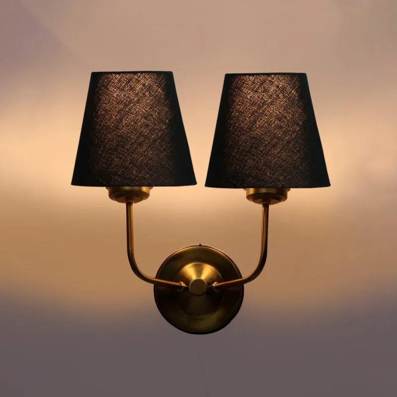 Lumoire Duo Cone Metal Wall Lamp - Gold,Black media 6
