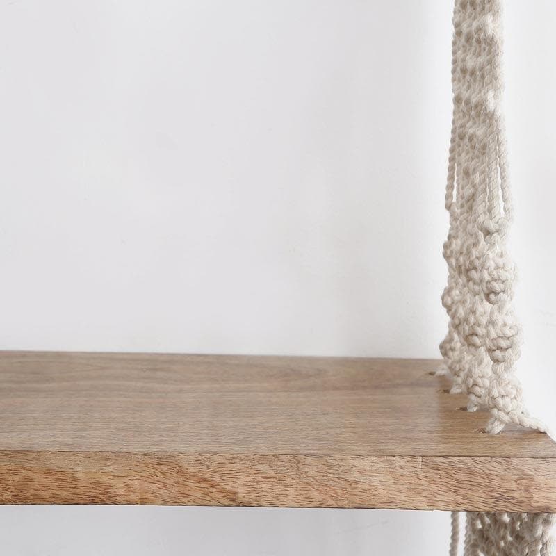 Boho Swing Macrame Hanging Wall Shelf media 6
