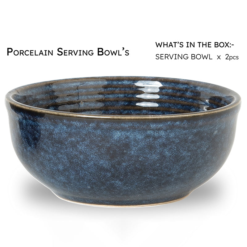 Terra Ridge Serving Bowl (Blue/1000 mL) - Set Of Two media 5