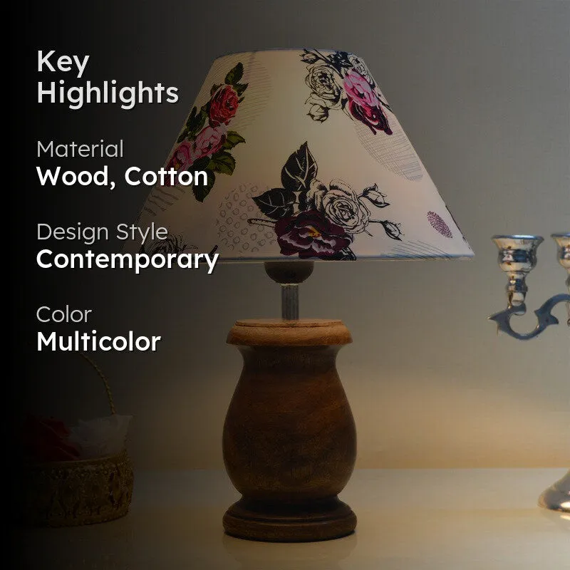 BlossomNest Wooden Table Lamp media 2