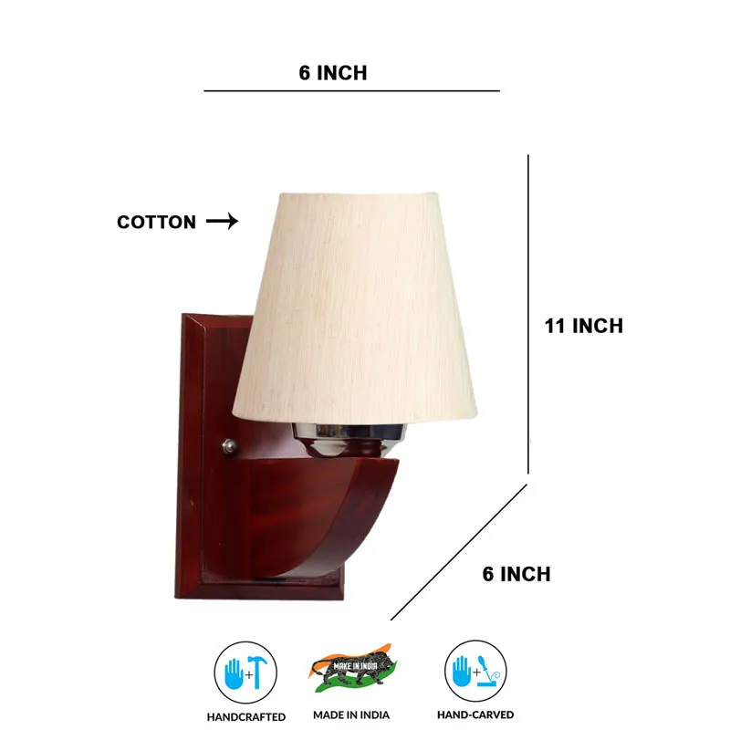 Angelic Conical Wooden Wall Lamp media 7