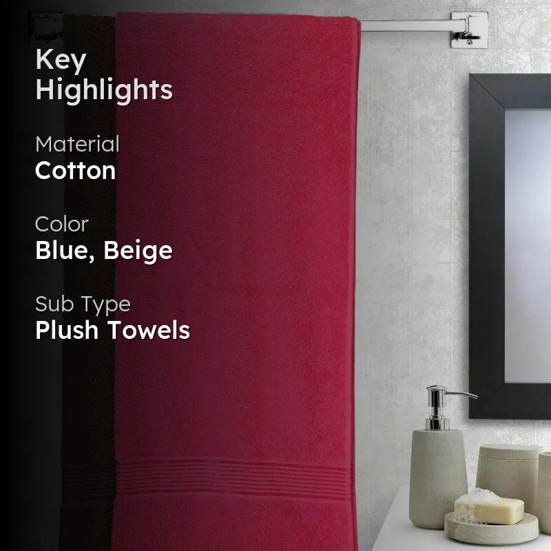 Reffy Bath Towel (Pink & Brown) - Set Of Two media 2