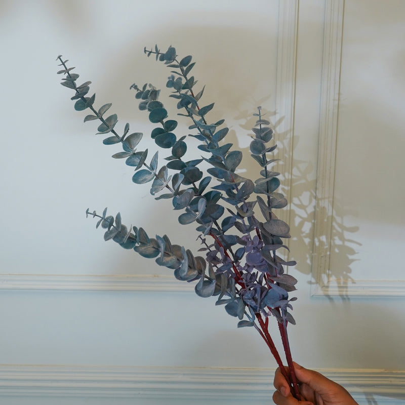 Faux Blue Eucalyptus Flower Stick (30 CM) - Set Of Two media 3