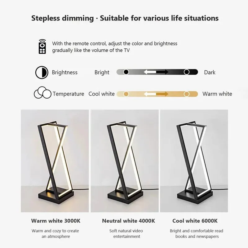 Lumin Crest Metal Table Lamp - Black media 8