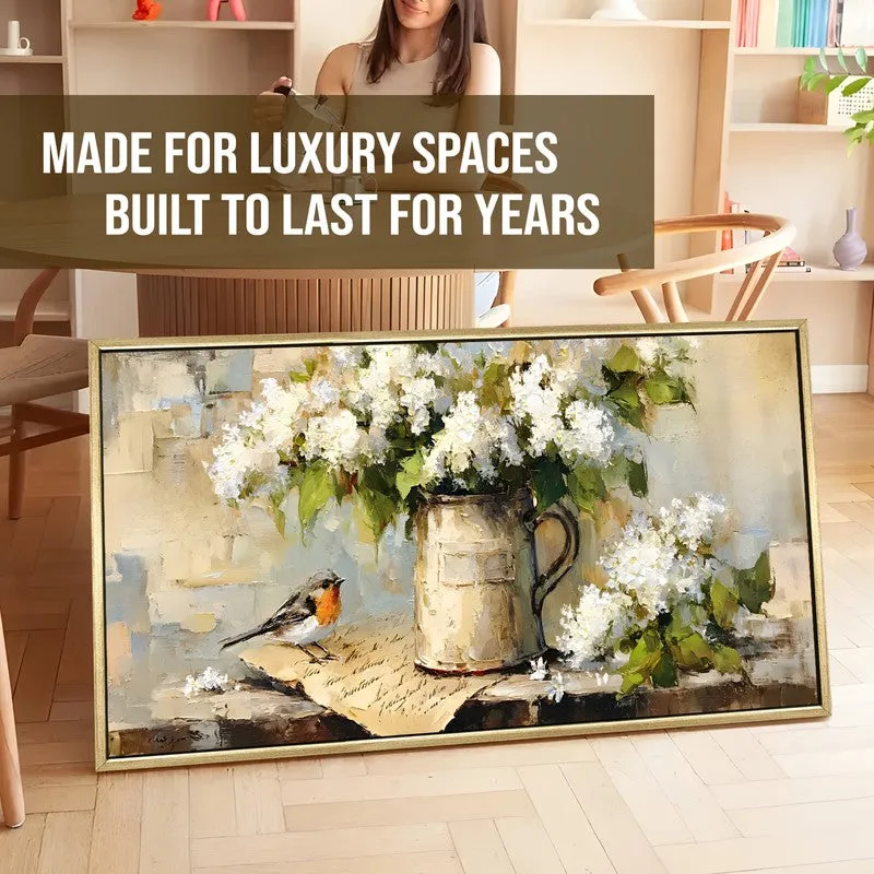 Bouquet Canvas Wall Painting With Frame media 5