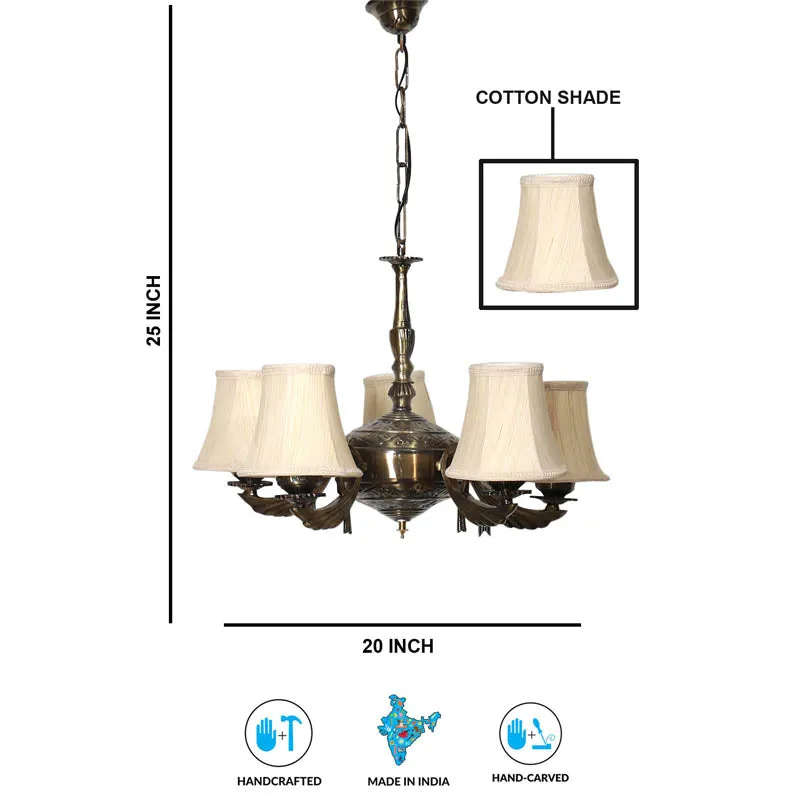 Artisan Conical Golden Antique Ceiling Lamp media 6