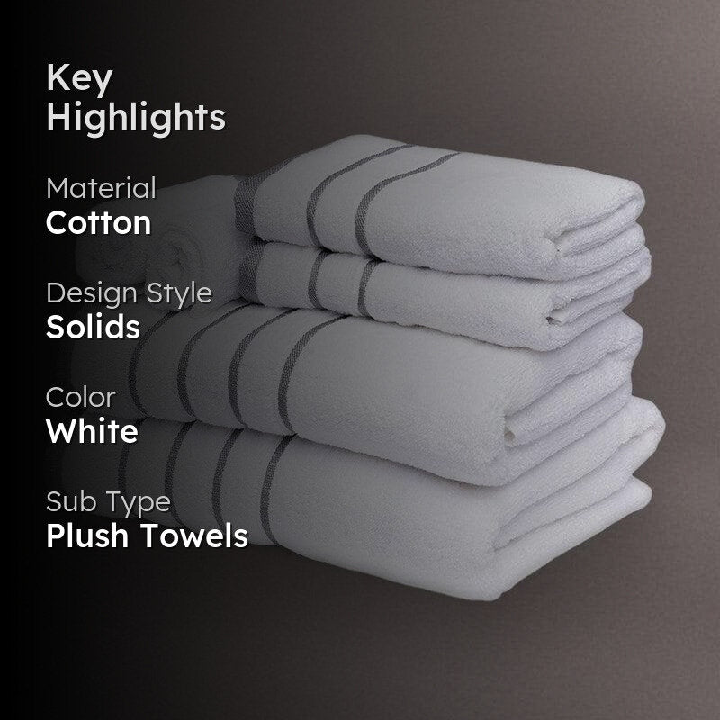 White Oh-so-soft Towel (Six Piece Set) image 2