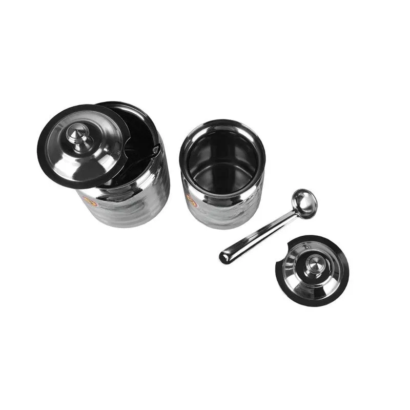 KitchenAura Steel Ghee Pot - Set Of Two media 4