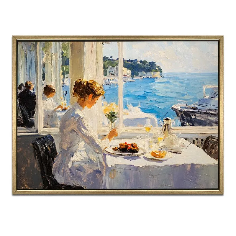 Ocean Breakfast Canvas Wall Painting With Frame media 3