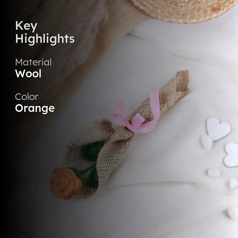 Crochet Handmade Rose Bouquet -  Peach media 2