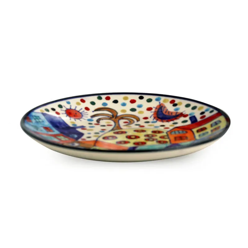 Coastal Cottage Handpainted Ceramic Quarter Plate - Set Of Six media 5