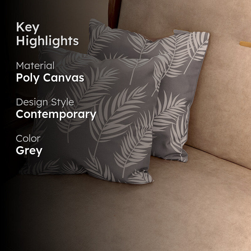 White Fern Cushion Cover  - Set Of Five media 2