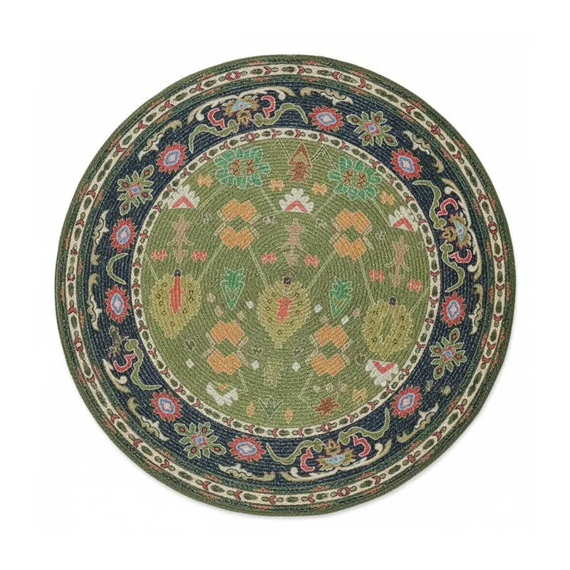 Leher Ancestral Round Recycled PET Rug media 1