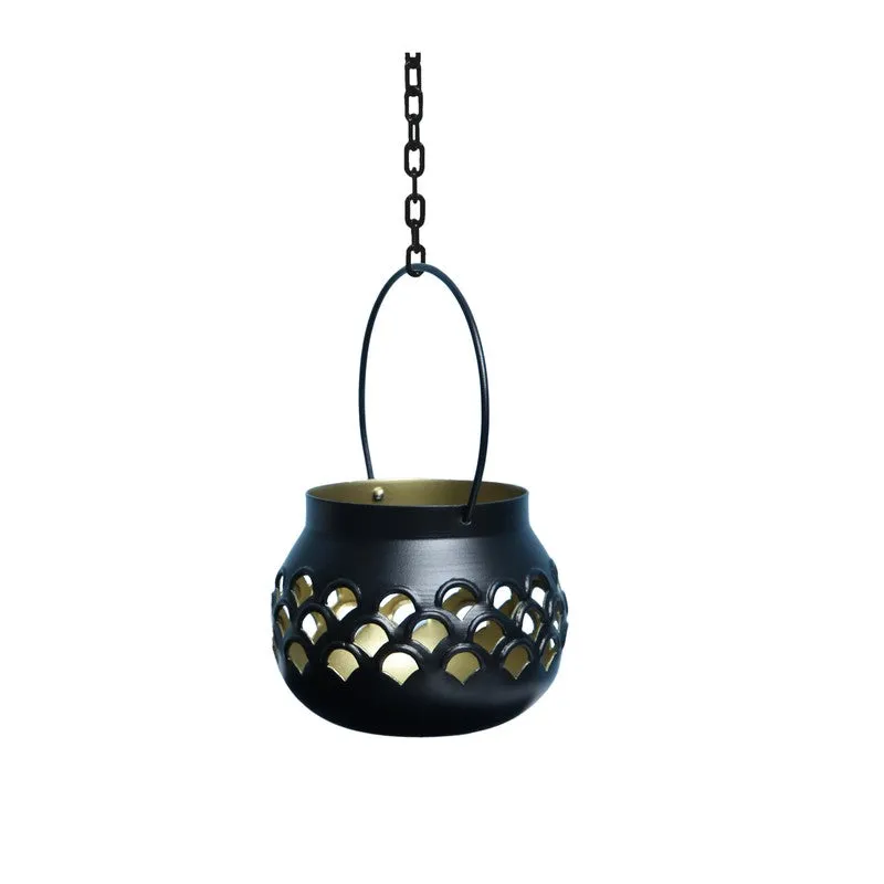 Marakki Matki Tealight Candle Holder (Black) - Set Of Two media 6