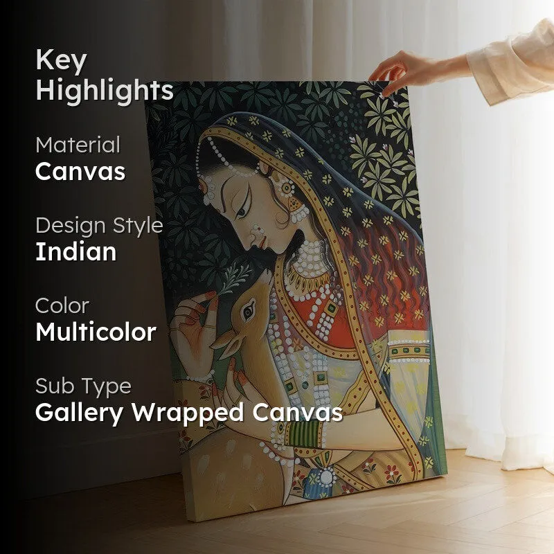 Rajasthan Princess Canvas Wall Art & Paintings media 2