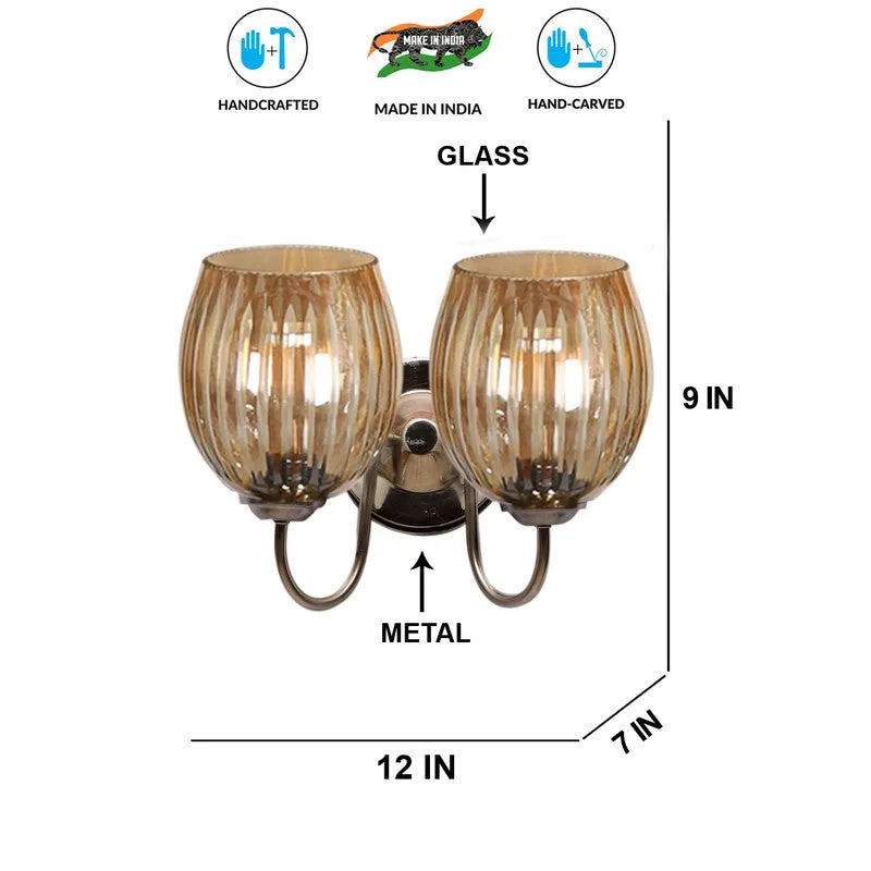 Vintage Glow Dual Shade Glass Wall Lamp media 11