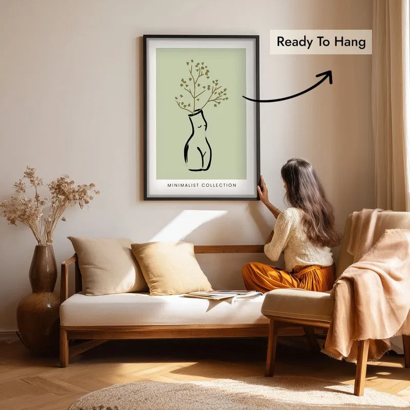 Rooted Grace Canvas Wall Painting With Black Frame media 7