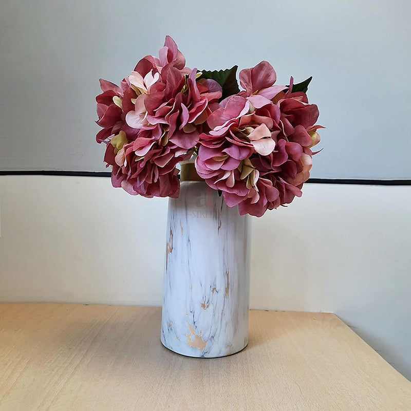 Hydrangia Silk Artificial Flower - Pink media 4