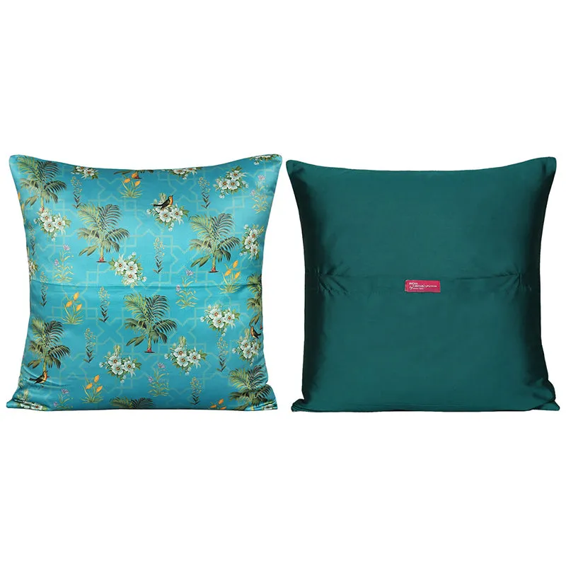 India Circus Rainforest Retreat Printed Satin Cushion Cover - Set Of Five media 3