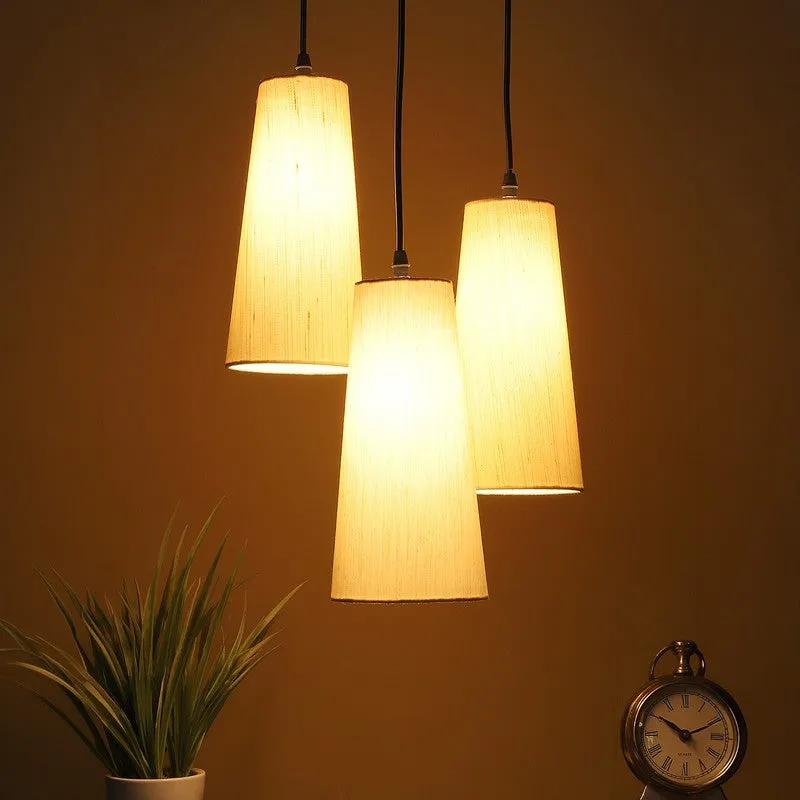 Nordic Neutral Triple Metal Ceiling Lamp - Off White media 1