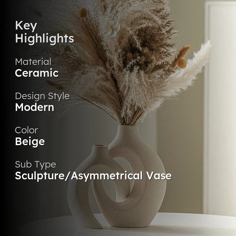 Knotique Ceramic Knot Vase - Set Of Two media 2