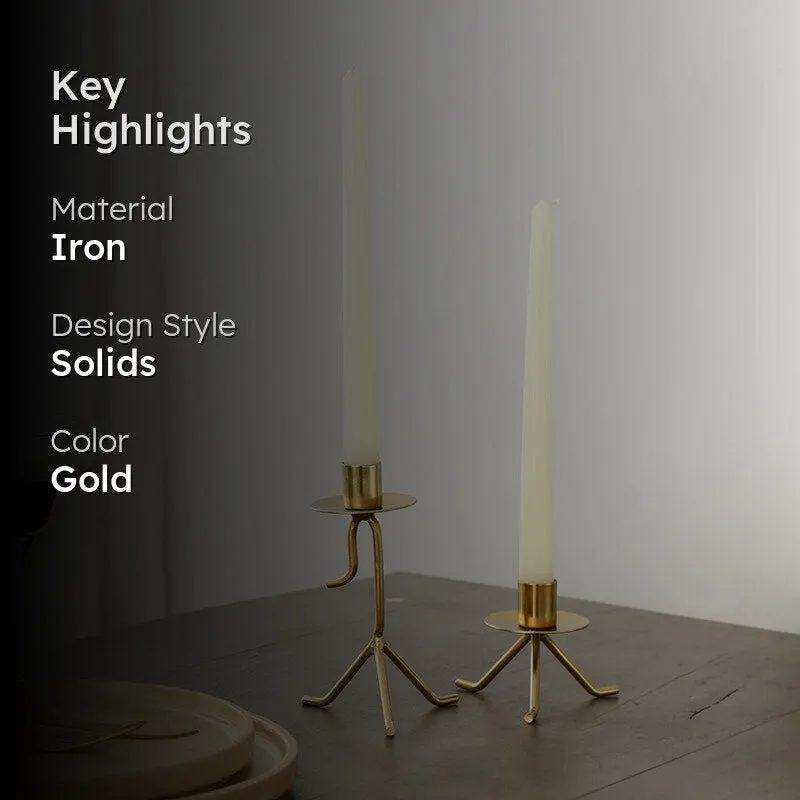 Marquesa Glow Gold Candle Holders - Set Of Two media 2