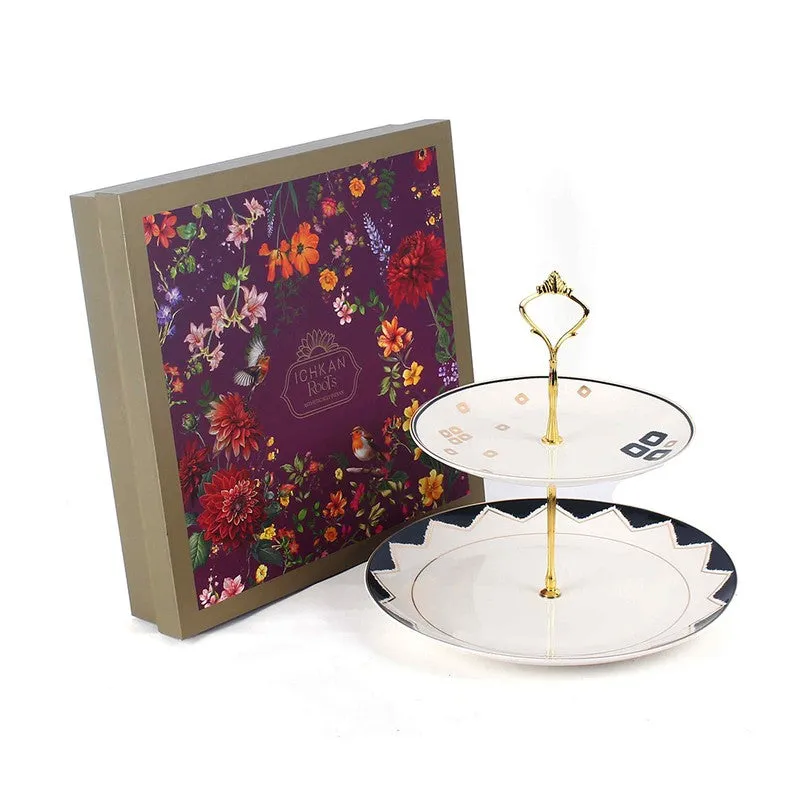 Classic Crown Cake Stand - White,Black media 6