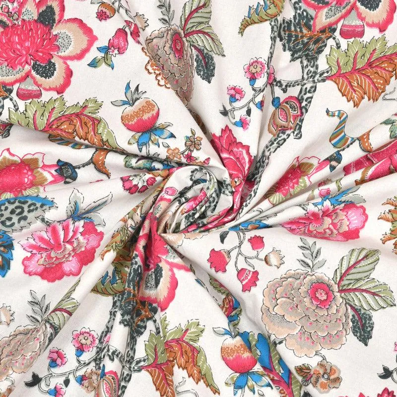 Mivaana Floral Curtain - Pink media 5