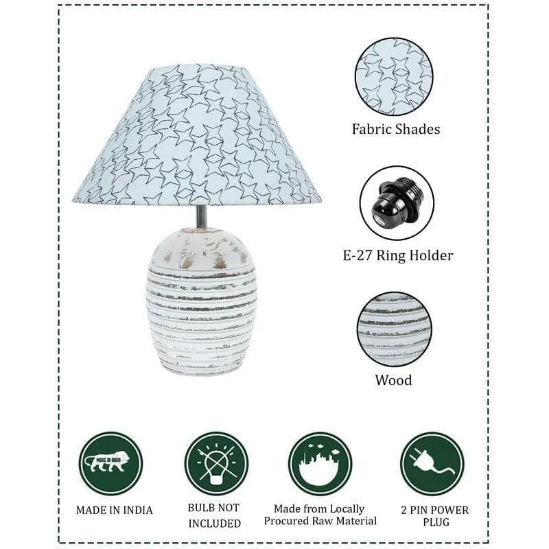 Elodie White Fabric Table Lamp - White media 5
