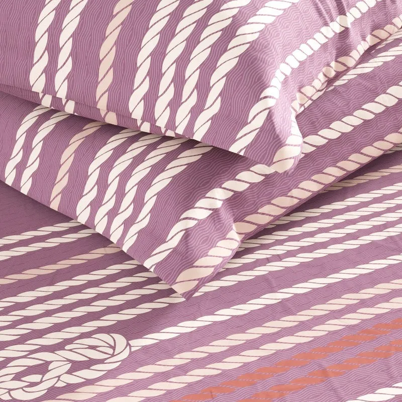 Nautica Snug Nest Cotton Bedsheet (Pink) - 160 TC media 5
