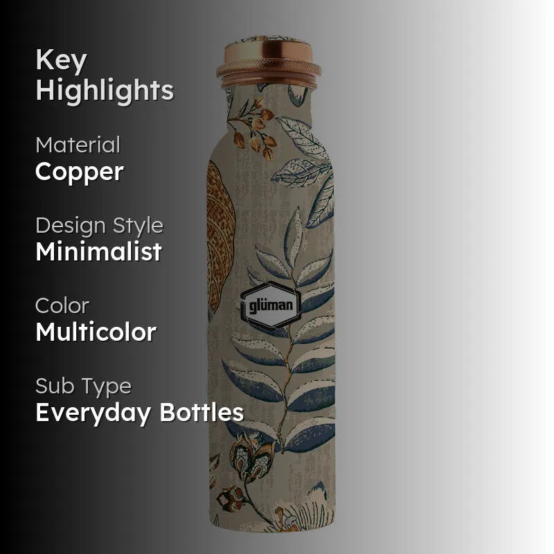 Niva Floral Copper Water Bottle - 950 mL media 2